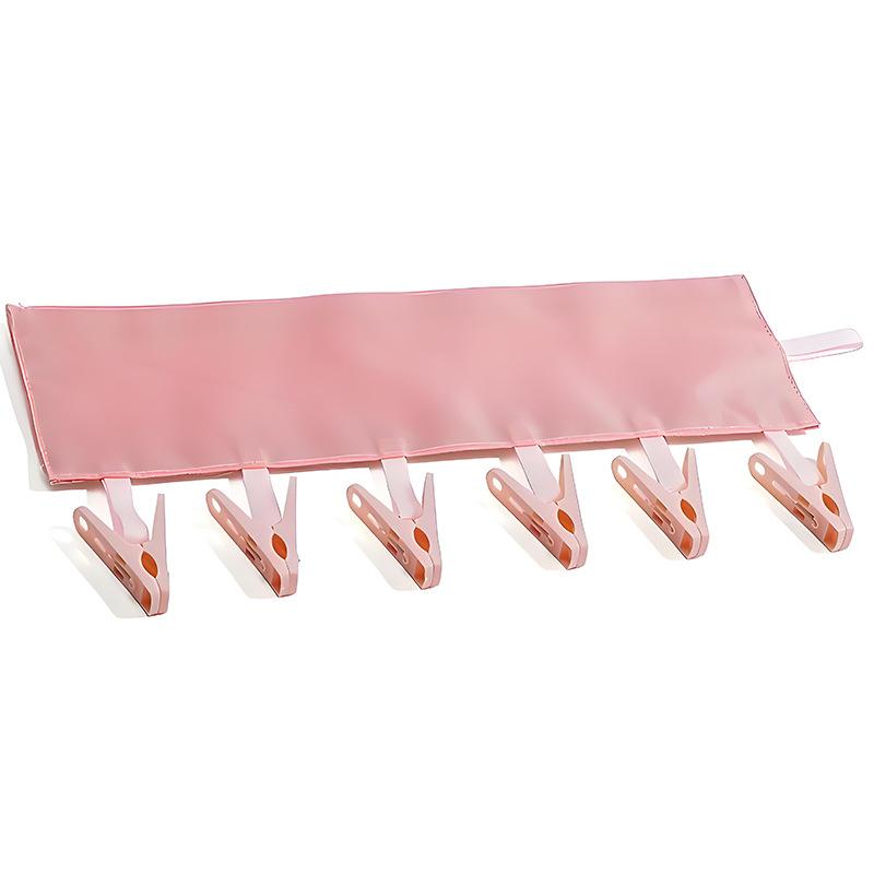 Cintre de voyage portable, Pinces à linge pliantes polyvalentes, Pinces pour chaussettes et sous-vêtements d'hôtel, Accessoires de voyage Corde à linge