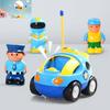 Jakmean Cartoon Remote Control Car Police Car With Colorful Lights And Music For Kids