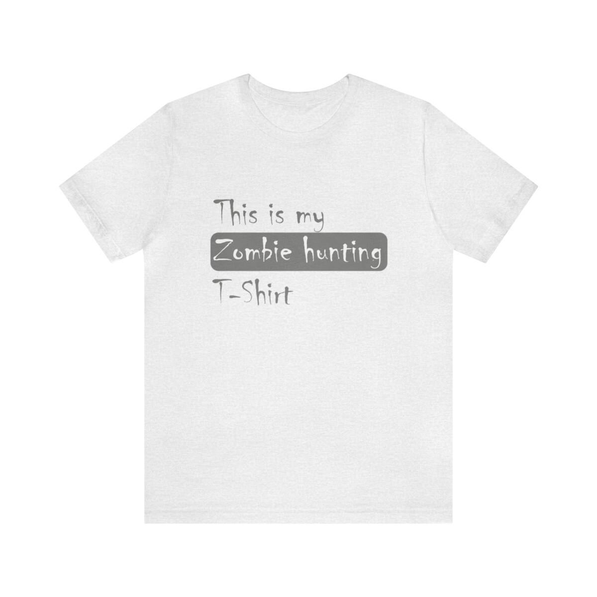 Zombie hunting t-shirt halloween easy lazy last minute costume for party gift S разноцветный