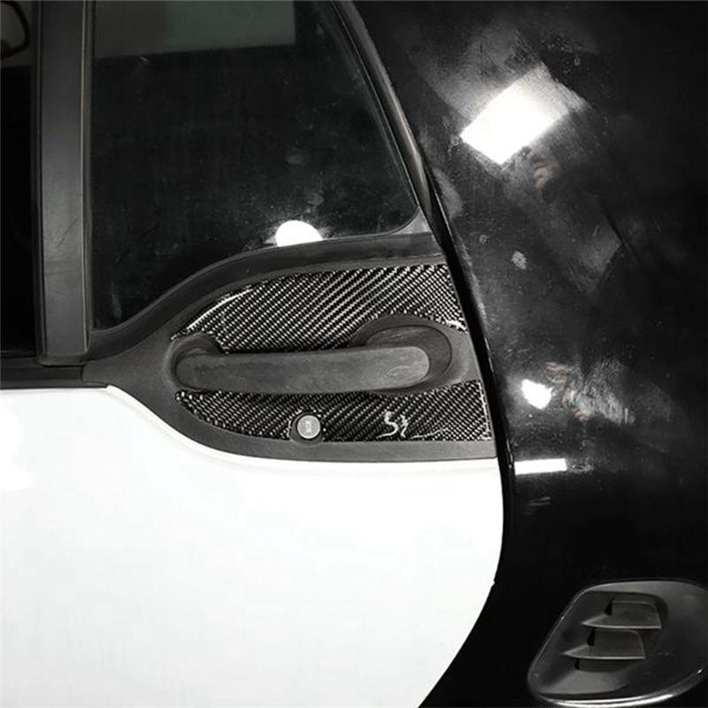 Authentic For Benz Smart 453 Fortwo 16-21 Carbon Fiber External Door Handle Bowl Cover Cup Cavity Trim ert Molding Garnish