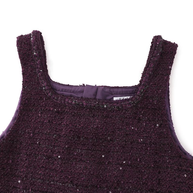 ELLE KIDS Girls' Elegant French Style A-line Sleeveless Winter Dress