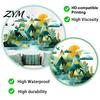Indoor Outdoor Window Film 2Pcs Watercolor Mountain Wall Sticker, Peel And Stick Landscape Decal, PVC Waterproof Scenery Fresh Style Home Decoration