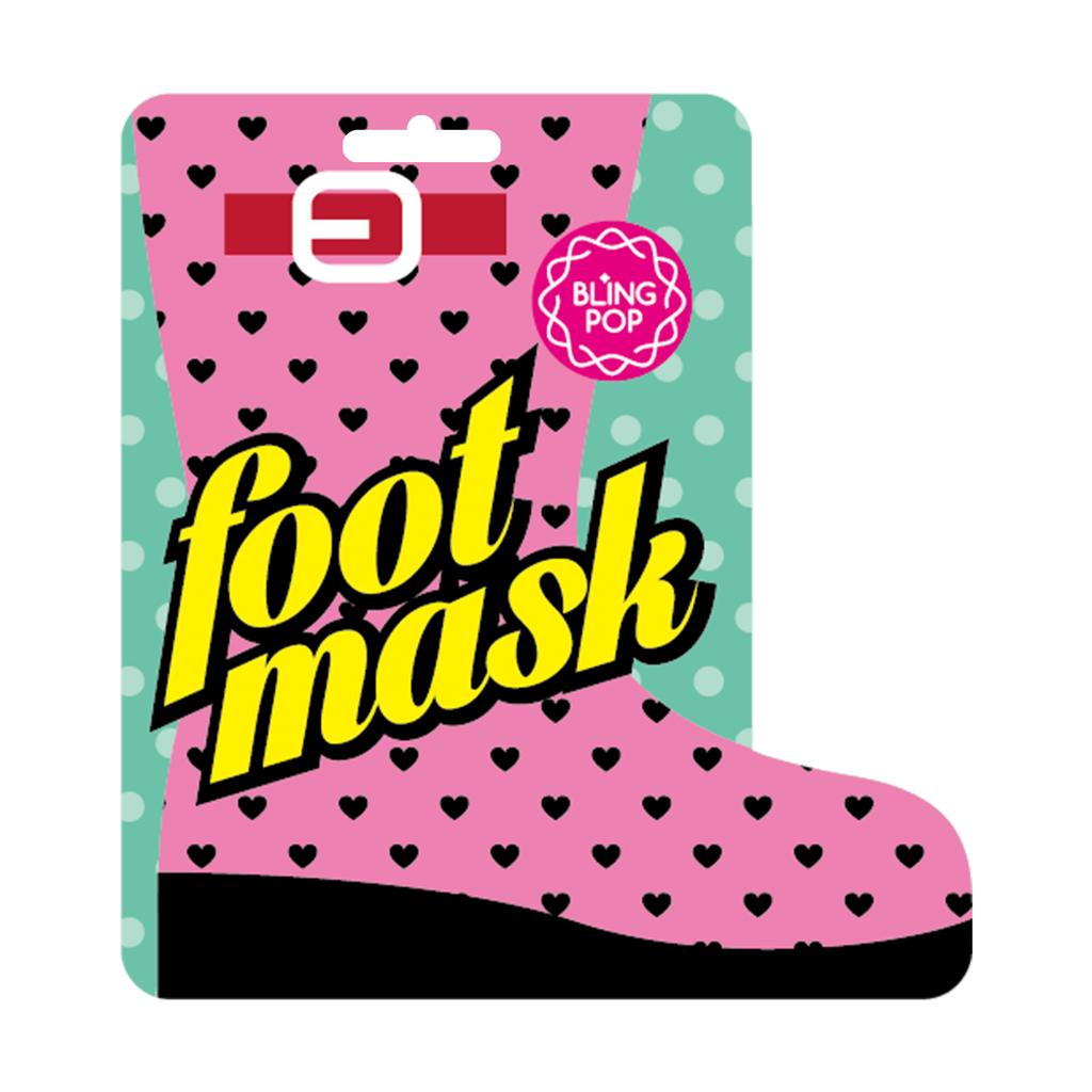 Bling Pop Regenerating Foot Mask with Shea Butter - Intensive Moisturizing, Nourishing and Soothing of Dry Skin, 1 Pair of Socks, 18g
