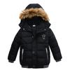 Garçon enfant manteaux enfants doudoune hiver chaud col de fourrure manteau à capuche épaissir rembourré coton vêtements manteau d'extérieur