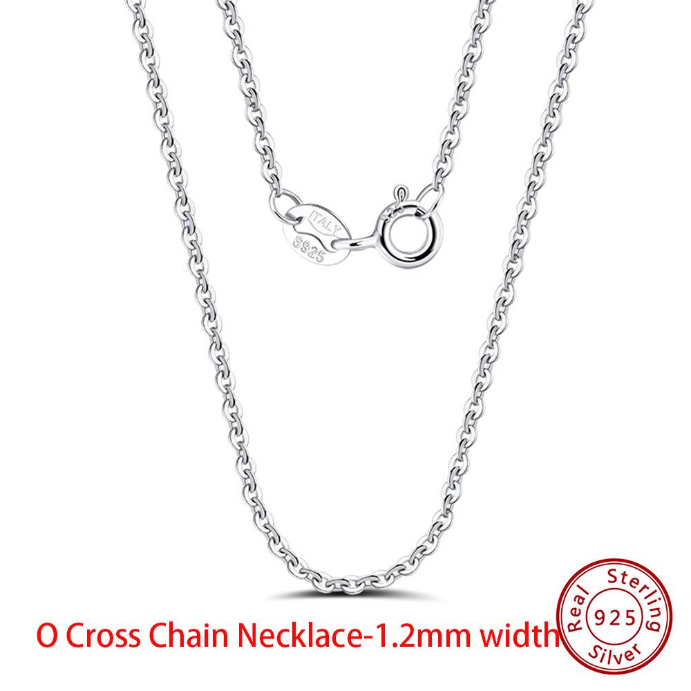 EFFIE QUEEN Real 925 Sterling Silver Diamond Cut Twist Rope Figaro Cuban Snake Bead Box Link Chain Necklace DIY Fine Jewelry SC