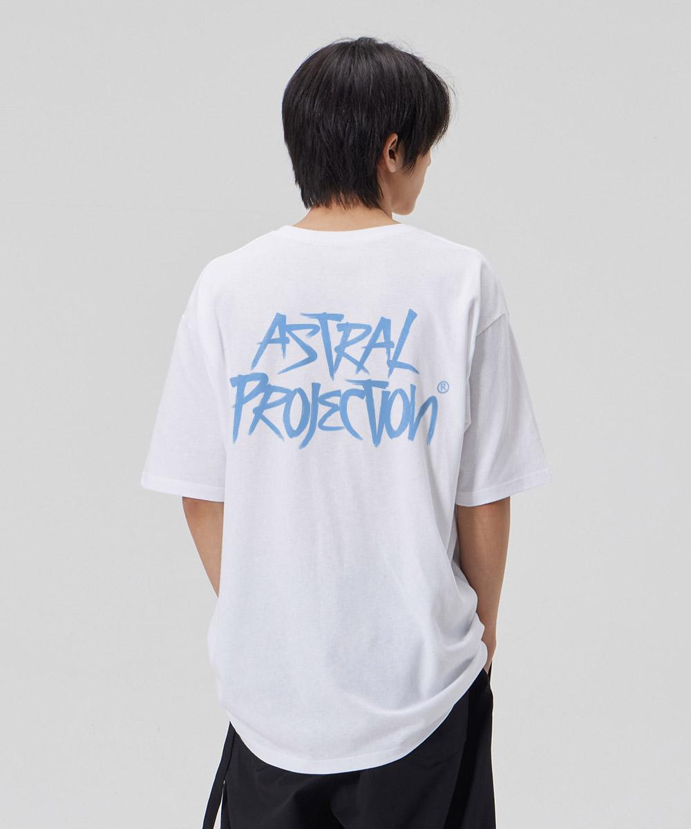Astral Projection [Graffiti] Cotton Loose Fit Short Sleeve T-Shirt_White Xxl