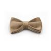 Light Brown Plush Dog Collar, Leash, Bow & Poop Bag Harness Set