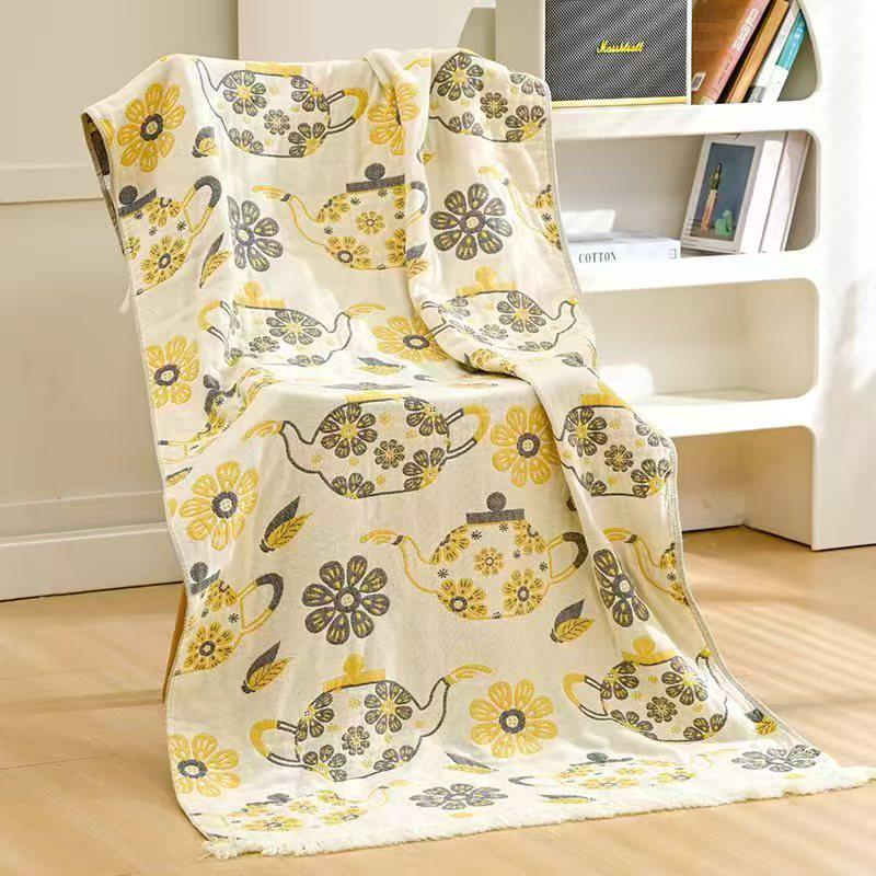 New Soft Ethnic Style Sun God Cotton Bath Towel - Skin-friendly & Absorbent