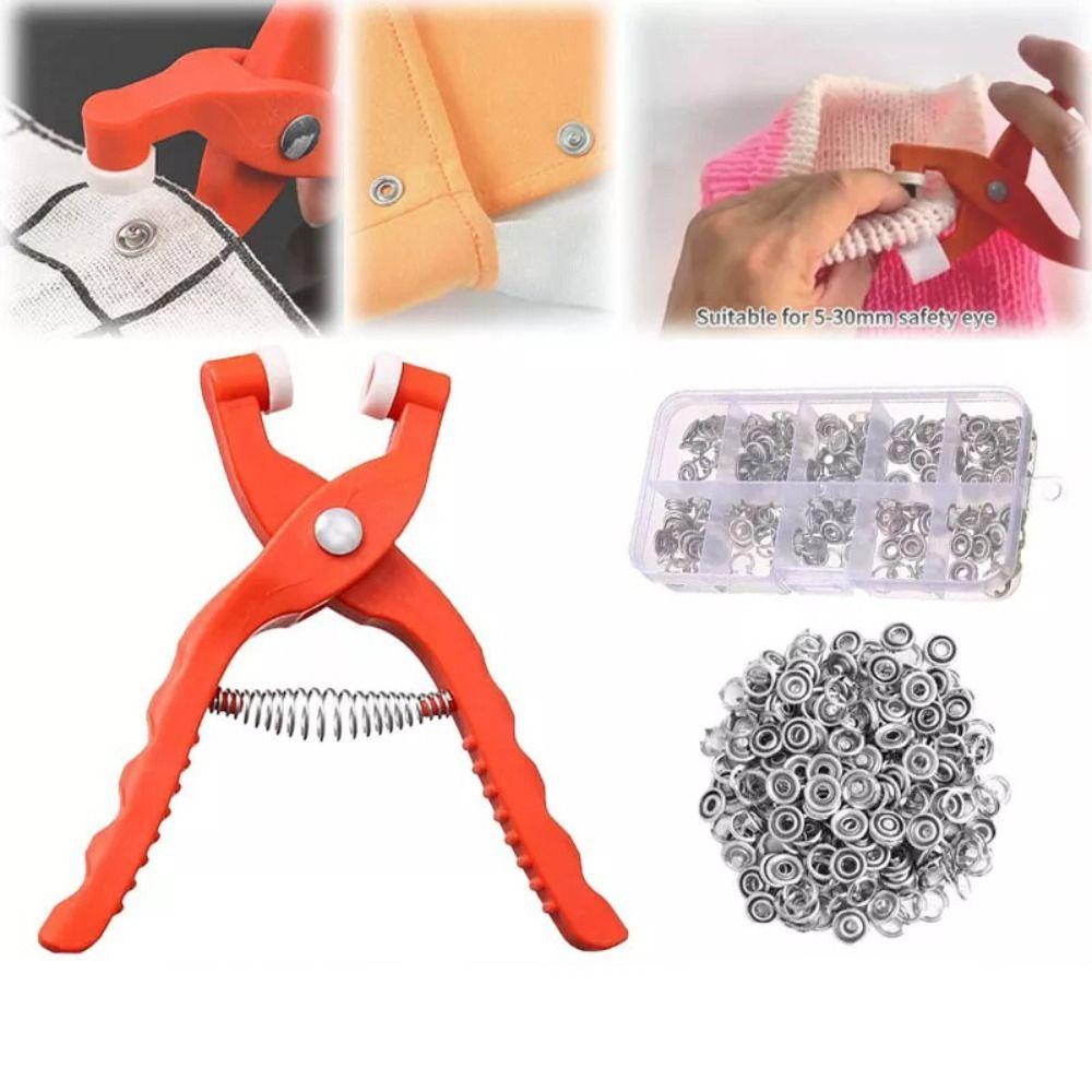 Installation Tool Pressure Plier Button Claw Set Metal Sewing Buttons  Eyes Making Supplies