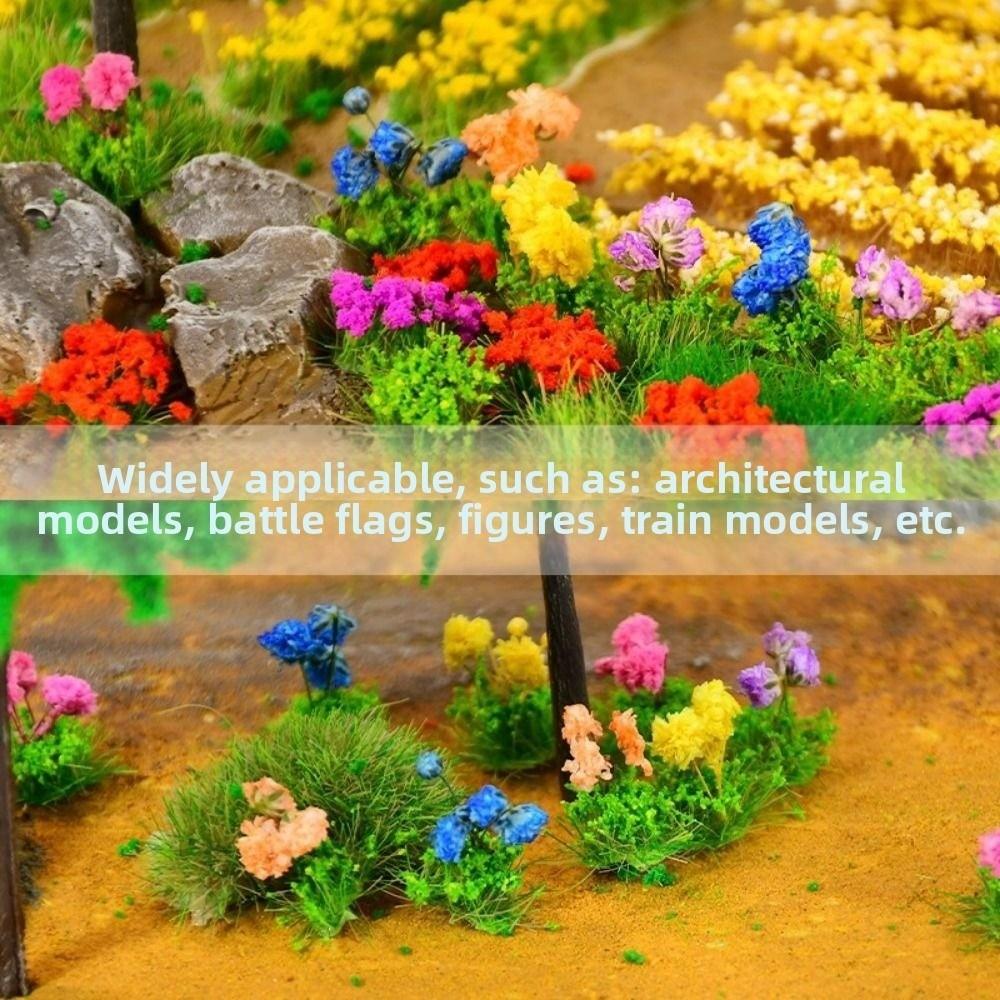 22pcs/set Multicolors DIY Miniature Garden Decor Plastic Landscape Wargame Grass Tufts