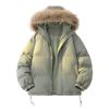 Hooded Cotton Jacket Thickened Warm Fur Collar Short Fashion Versatile Multi-color Bread Clothes