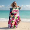 1pc Strawberry Princess3 Beach Towel, Comfortable and Thick, and Swimming/Bath/Picnic/Camping Towel, Suitable for Seaside Beaches