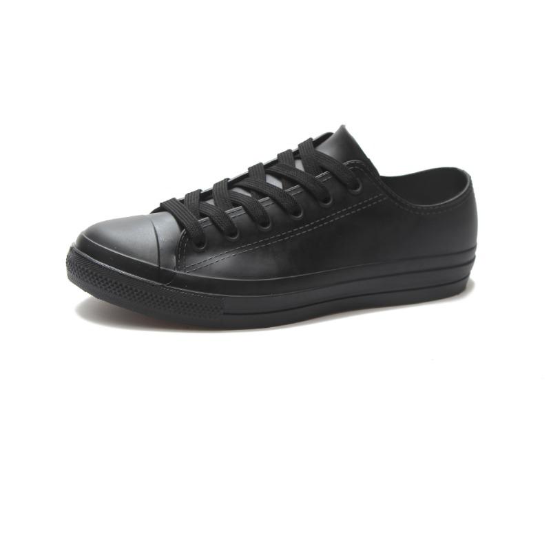 Snoepkleur Regenlaarzen Dames Veterschoenen Wit Waterdichte Regenlaarzen Lente en Zomer Dames Casual Schoenen Rubber Regenlaarzen