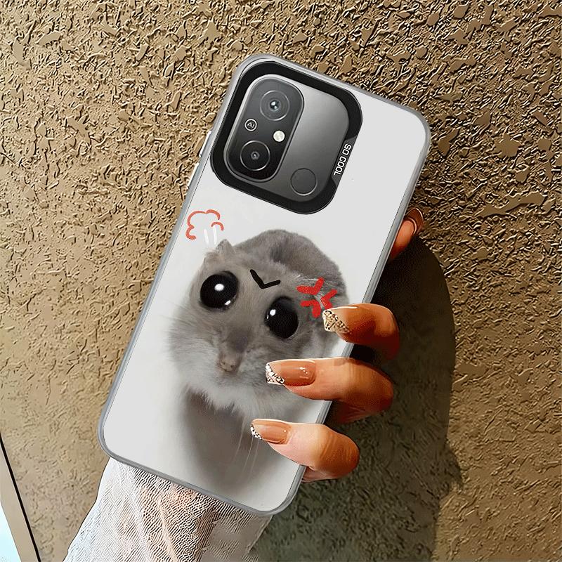 Funny Sad Hamster Meme Shockproof Phone Case for Xiaomi Poco X7 X6 X5 X3 Pro F7 Ultra M8 Redmi 15C 15 14C 13C 12C 10C 13 12 10