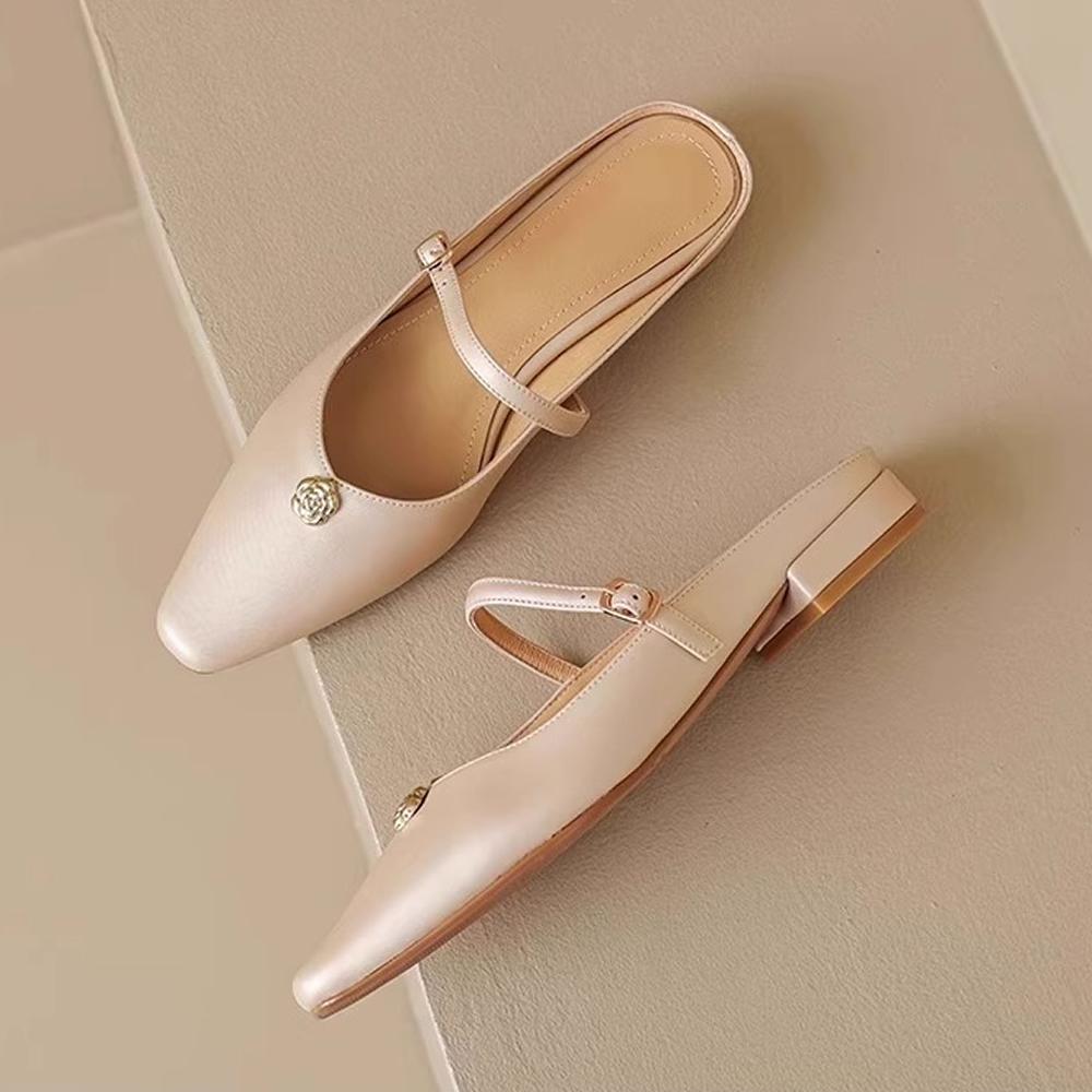 

Slippers Casual Female Shoes Slides Mules For Women 2025 Low Cover Toe Luxury New Floral Fashion Scandals Shoes Slippers Casual 40 шампанського