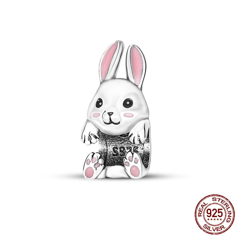 New Fit Original S925 Sterling Silver Charm Dangle Motorcycle Rainbow Evil Eye Dumbbell Bracelets Women DIY Jewelry Gift