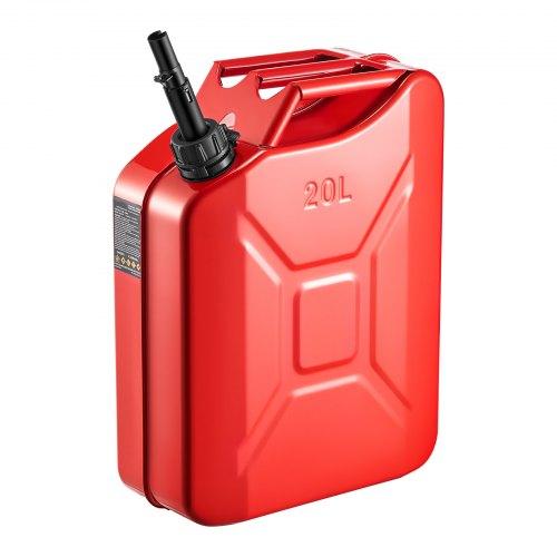 VEVOR Metal Fuel Container, 20 L, Fuel Jerry Can with Spout and Comfort Handle, 6 L/min Max Flow Rate