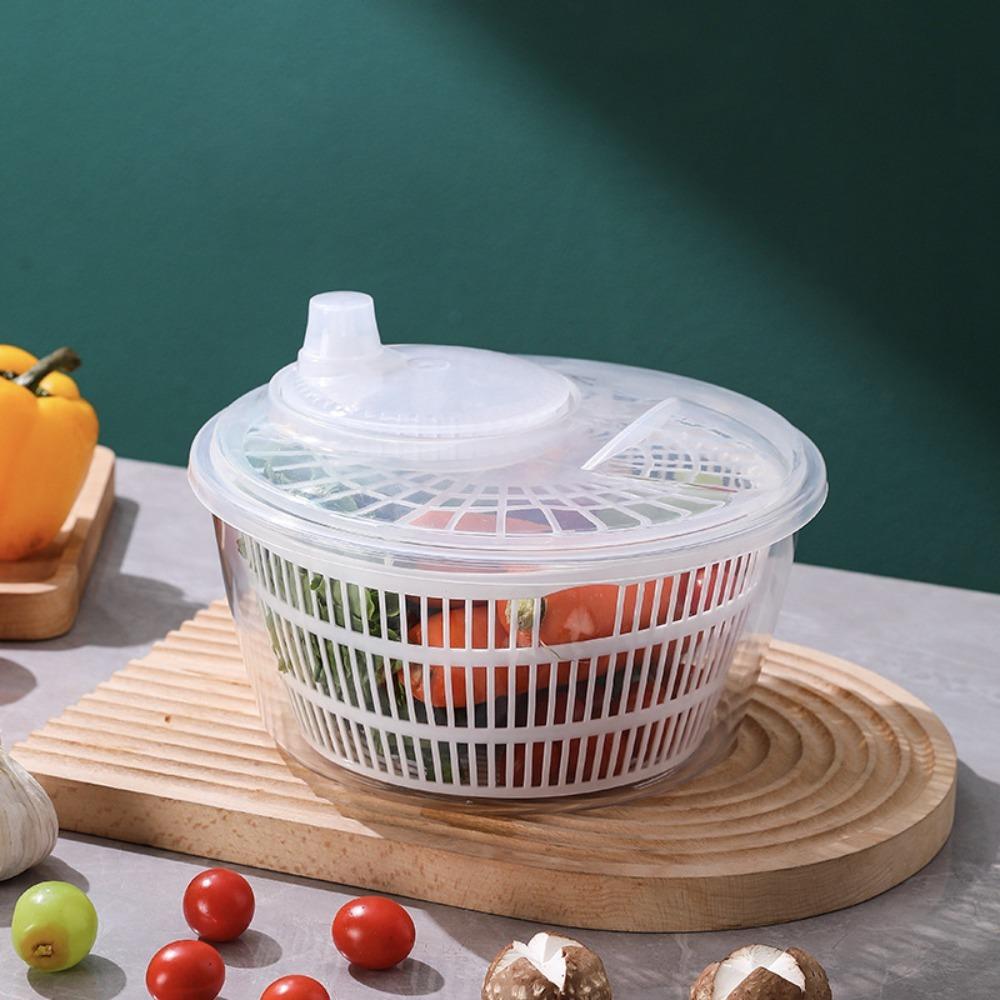 Plastic Vegetable Washer Dryer Hand-Cranked Salad Spin Dryer  Vegetable Washing
