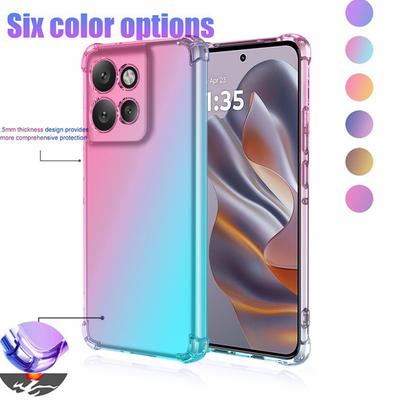 Custodia TPU Gradiente Antiurto per Motorola Moto Edge 50 Pro Fusion Ultra 40 Neo Plus 2023 5G 2024 Cover Protettiva Coque Fundas