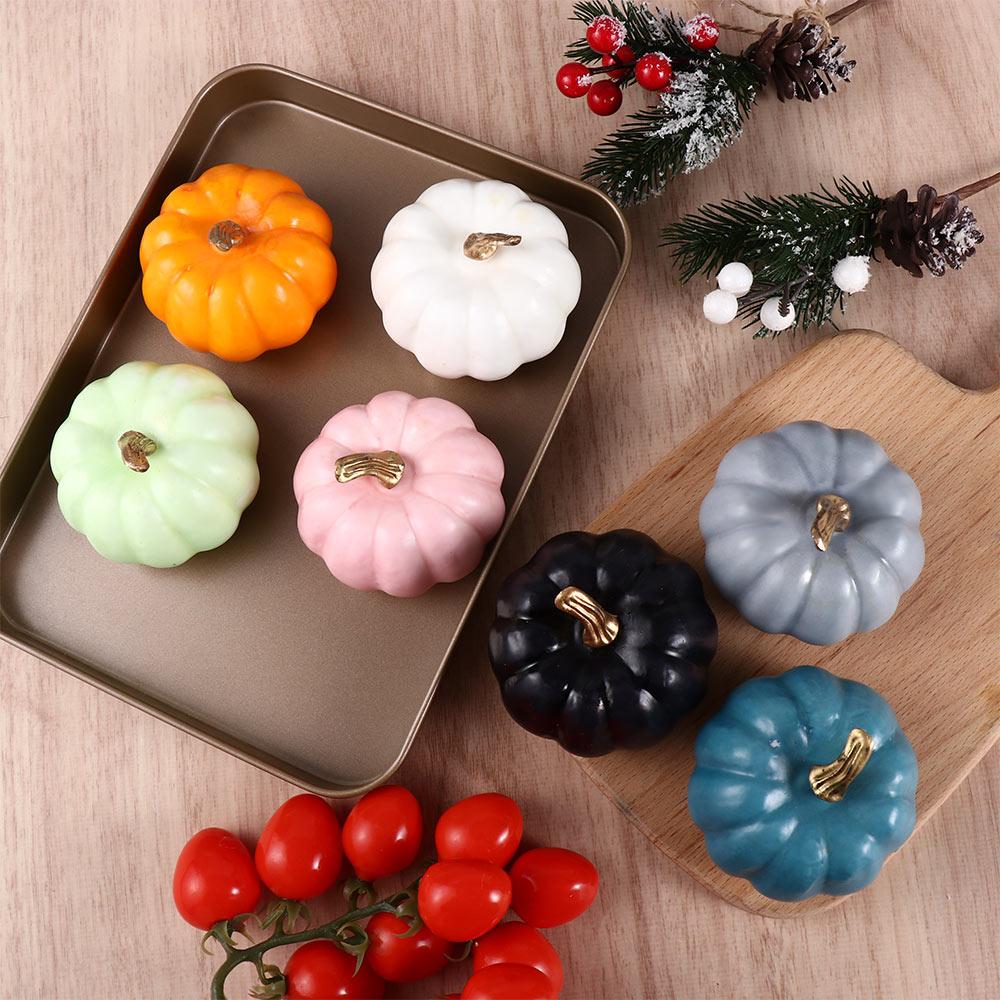 Fake Vegetable Artificial Pumpkin Halloween Decoration Fall Harvest Decor Simulation Pumpkin Model