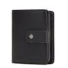 Johnature Portamonete da uomo con pochette multifunzione in pelle Crazy Horse vintage con cerniera solida e Hasp