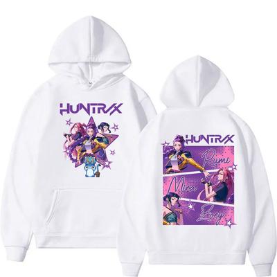 Harajuku KPop Demon Hunters Mira Rumi Joey Hoodies Men Women Vintage Long Sleeve Loose Sweatshirt Popular Y2k Streetwear