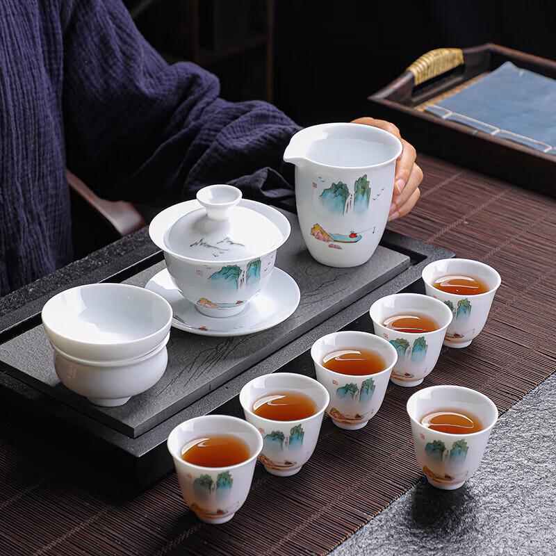 Tuopai 10-Piece Hand-Painted Ceramic Tea Set