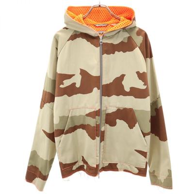 Made In Italy Camouflage Pattern Long Sleeve Zip Hoodie Men's Used