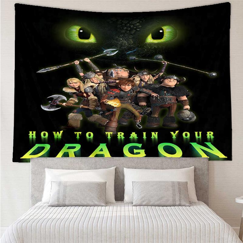 Dragon Print Tapestry, Backdrop, Easy Setup, Ideal for Bedroom, Office & Living Room, with Aesthetic Wall Hanging Decor.