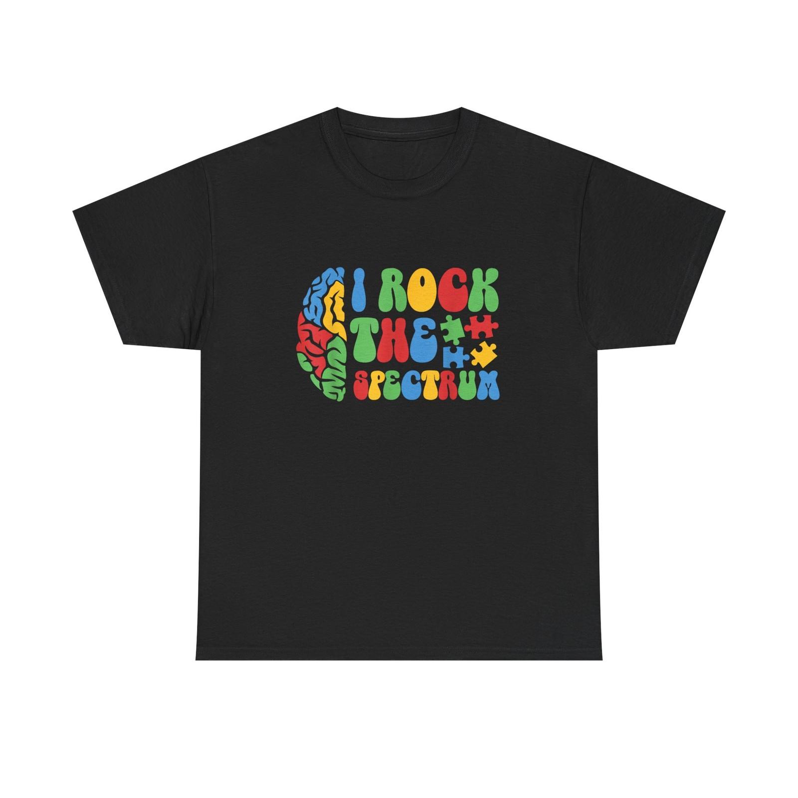 

I Rock the Spectrum T-Shirt - ADHD Aspergers ASD Autism Tee Shirt Gift XL
