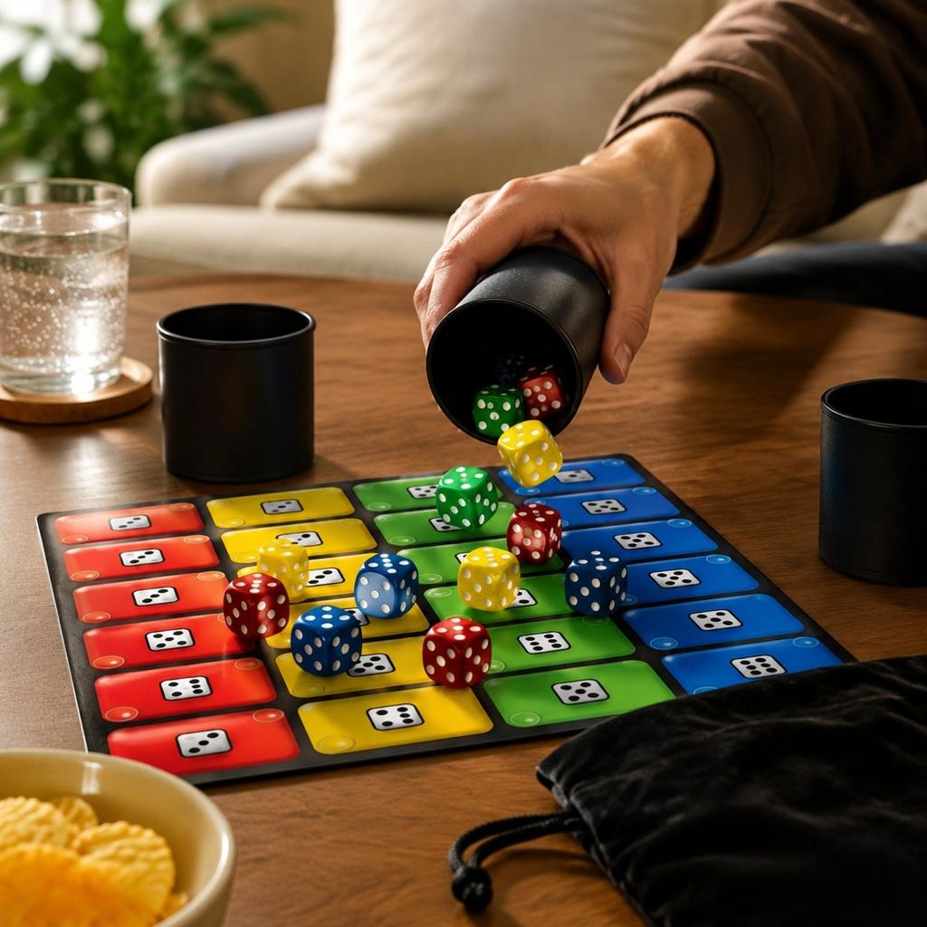 Dice Tabletop Board for Kids and Adults, Family Party