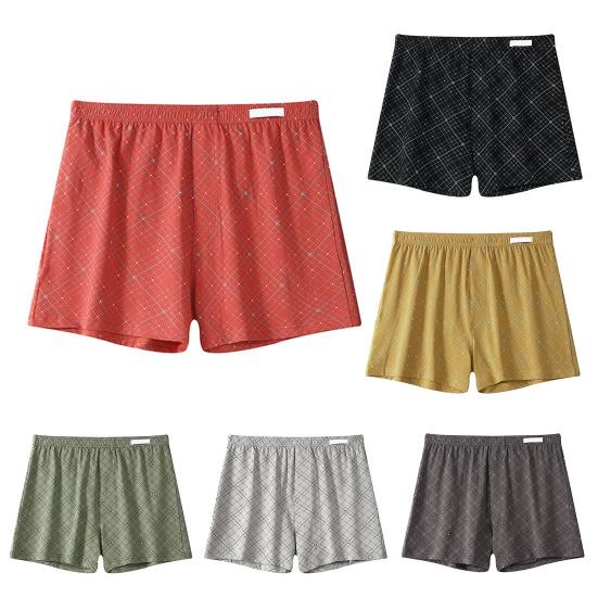 Boxer Uomo in Cotone Traspiranti Assorbi Umidità Elastico in Vita Pantaloncini Intimo per Non Salire Usura Quotidiana Comfort