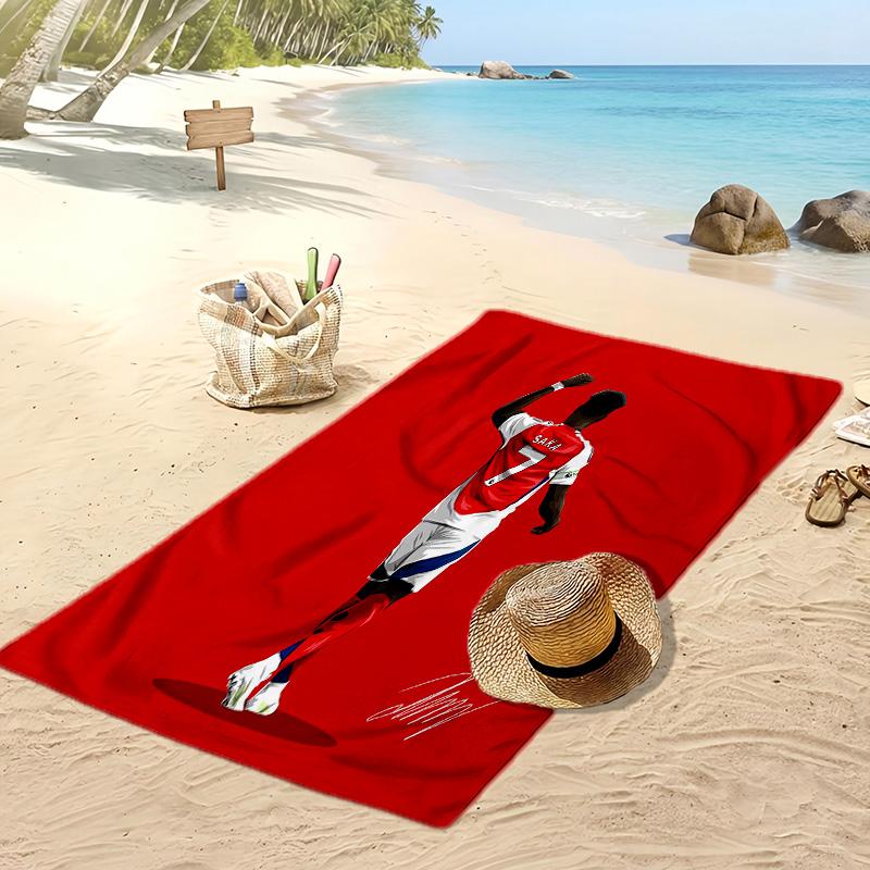 Bukayo Saka Bedrucktes Strandtuch Schnelltrocknendes Weiches Handtuch Tragbare Große Rechteckige Stranddecke für Reisen Schwimmbad