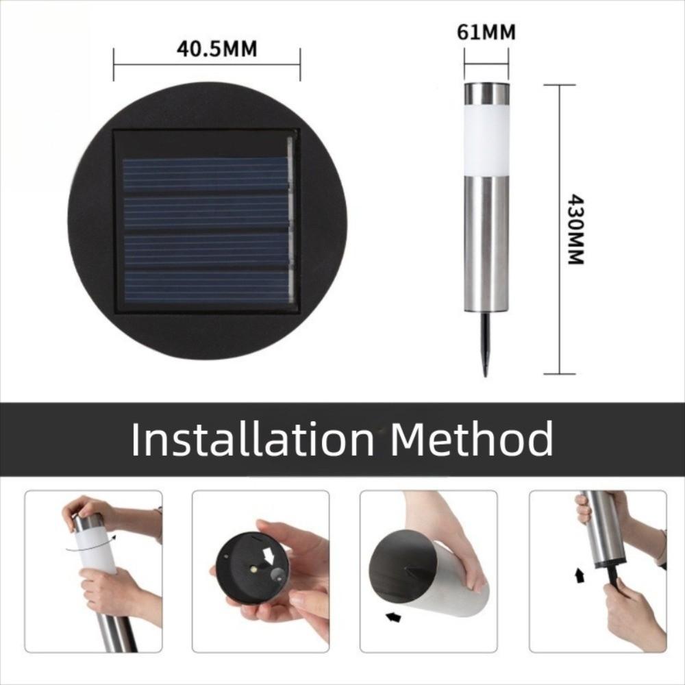 LED Solar Path Light Stainless Steel Landscape Light New Garden Lawn Lamp Driveway
