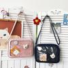 Luksusowa torba Pu Ita Crossbody dla kobiet słodkie torby Lolita śliczne przezroczyste kieszenie japoński styl torba na ramię torebki i torebki