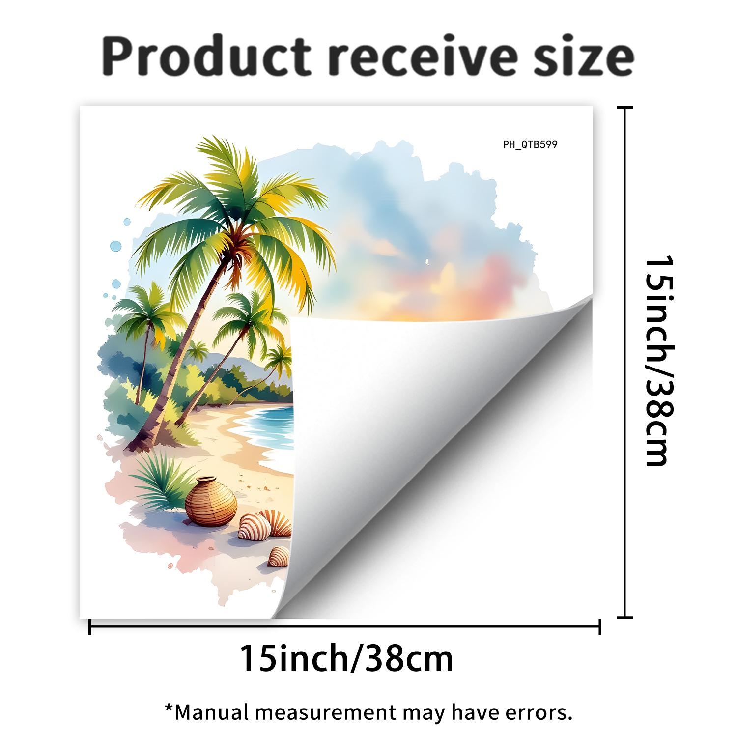 Summer Romantic Coconut Grove Beach Self Adhesive Living Room Bedroom Fresh Beautification Poster