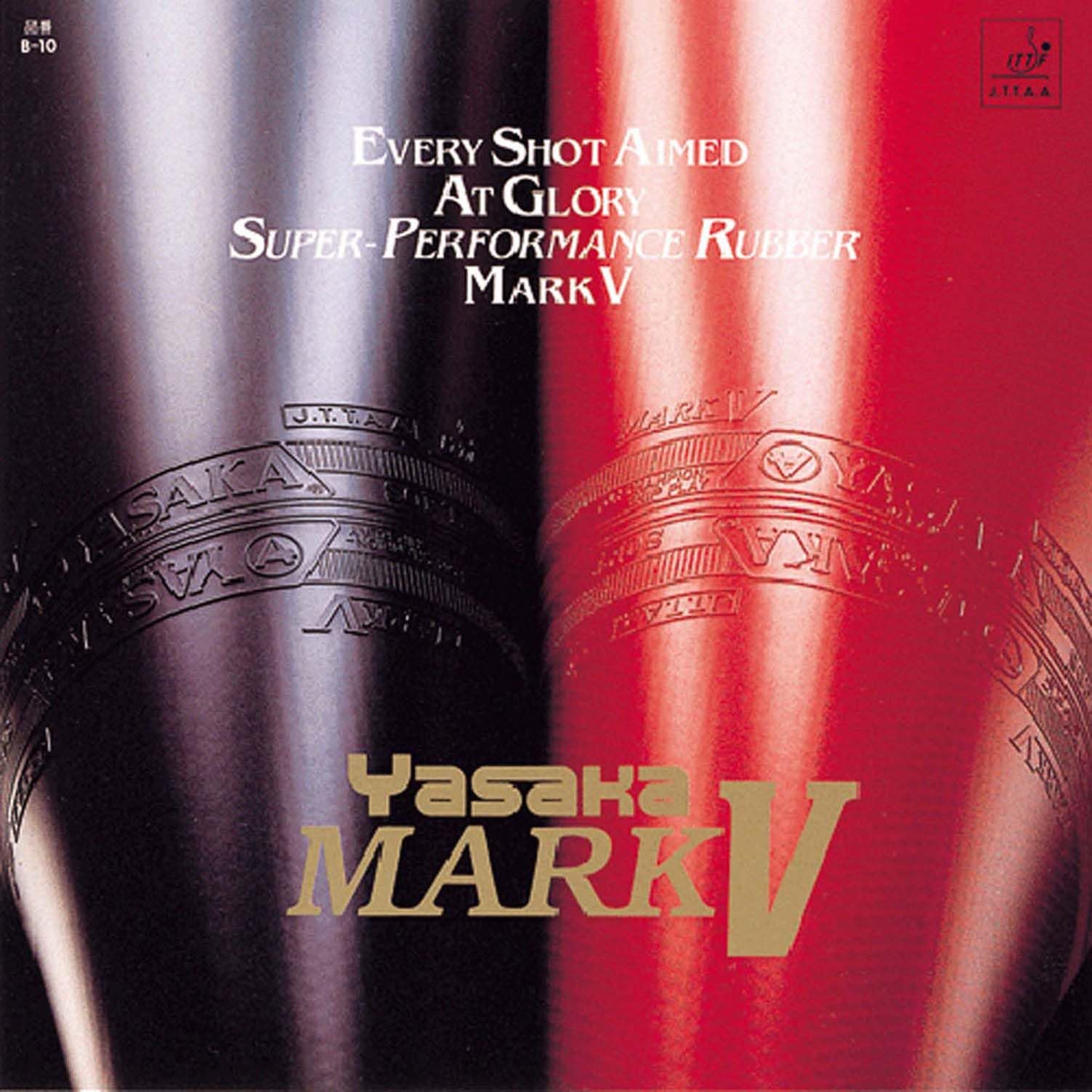 Yasaka Mark V Table Tennis GU 20 Rubber, Red, Ultra-Thin 1.0mm, B-10