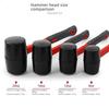 Rubber Hammer Rubber Hammer Elastic Rubber Hammer Installation Hammer Soft Rubber Round Head Dual Color Fiber Handle.zwq