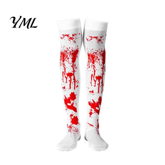 Scary Halloween Costume for Women Blood Print Women, Apron, Hooded Detailed Palm Outfit Cloak, Stockings Outfits Cosplay Parties, Haunted House Events