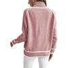 Cozy Fall and Winter Fashion Women's Elegant Knitted Thick Warm Hoodie Color Blocked Half High Collar Versatile Striped Sweater Jumper