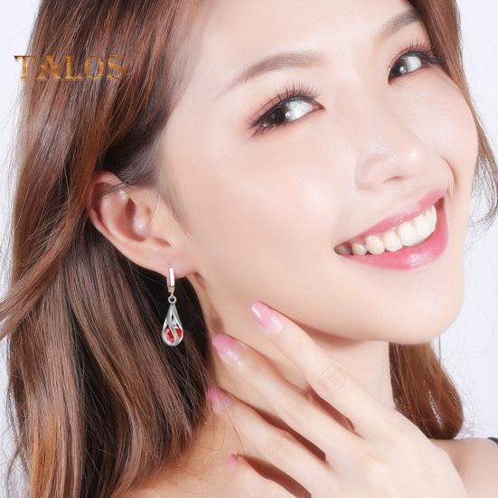 1 Pair Drop Dangle Earrings for Women Elegant Rotating Rhinestone Drop Dangle Hoops Sparkly Evening Dressy Earrings Bridal Jewelry Gift