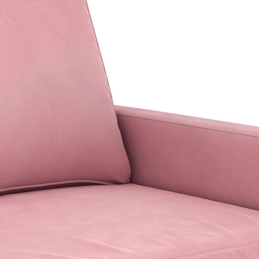 Vidaxl Armchair, Pink, 60 Cm, Upholstered In Velvet
