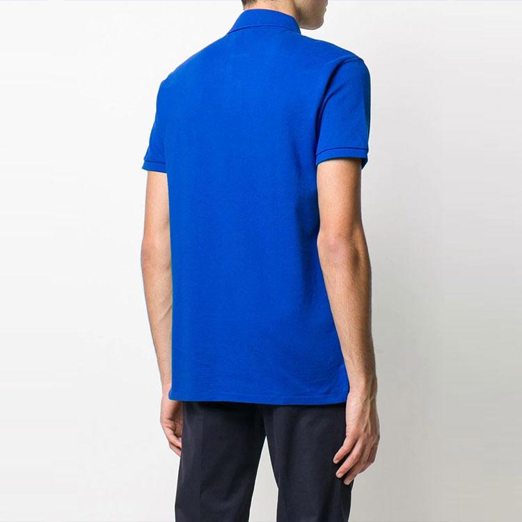 Polo Ralph Lauren Logo Embroidered Solid Color Polo Shirt Men Polo Shirts Blue 710680784-147