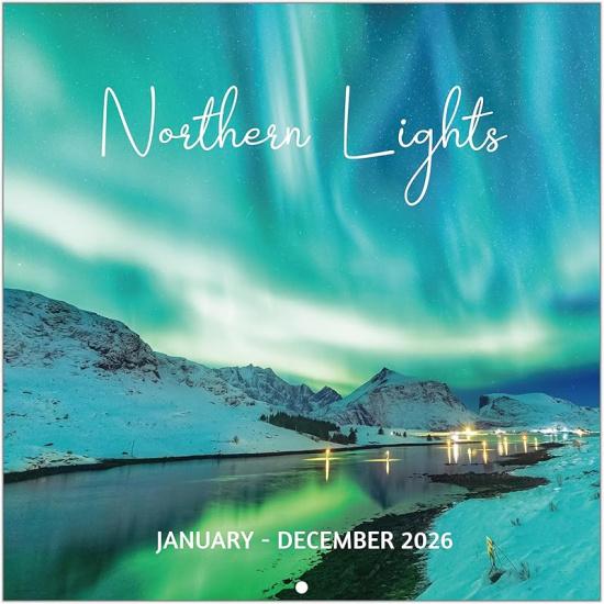 2026 Calendar, 2026 Wall Calendar, Northern Lights Calendar 2026 from Jan 2026 - Dec 2026, 12  x 24  (Open), 12 Month Wall Calendar 2026, Large 2026