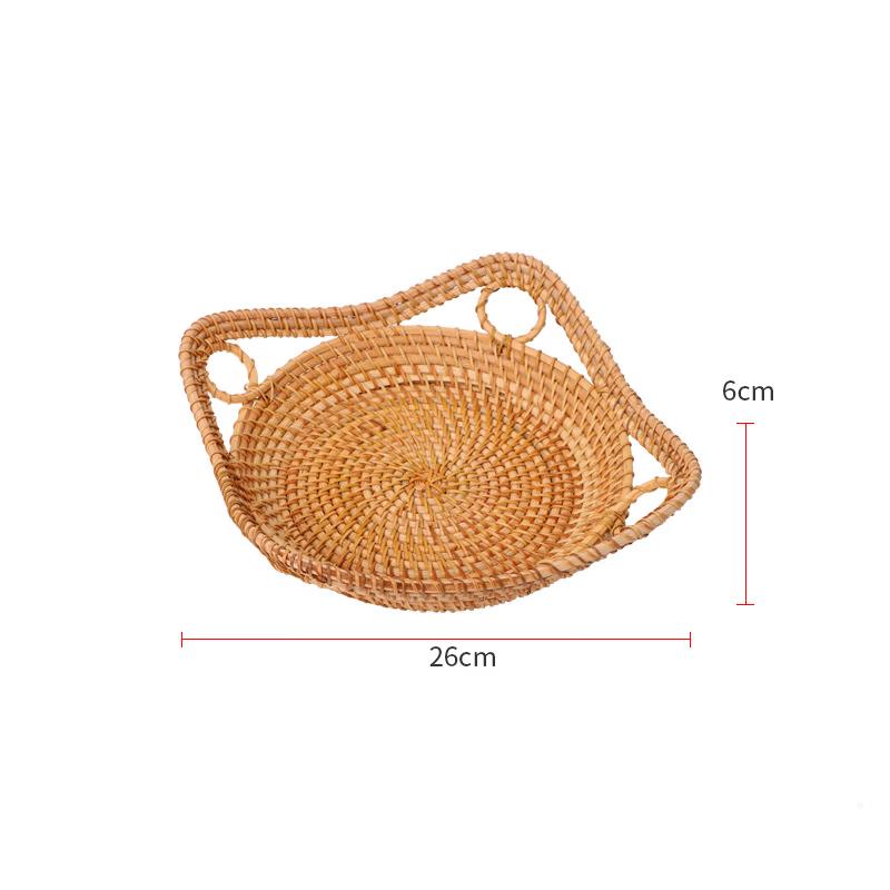 ZISIZ Hollow Rattan Fruit & Candy Basket