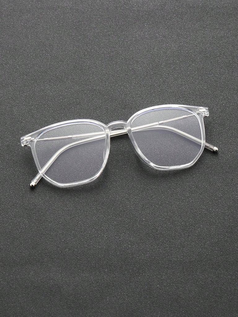 1PC Fashion Square Plastic Frame Anti-Blue Light Clear Glasses For Daily Office Reading Life Eye Protection Accessories.