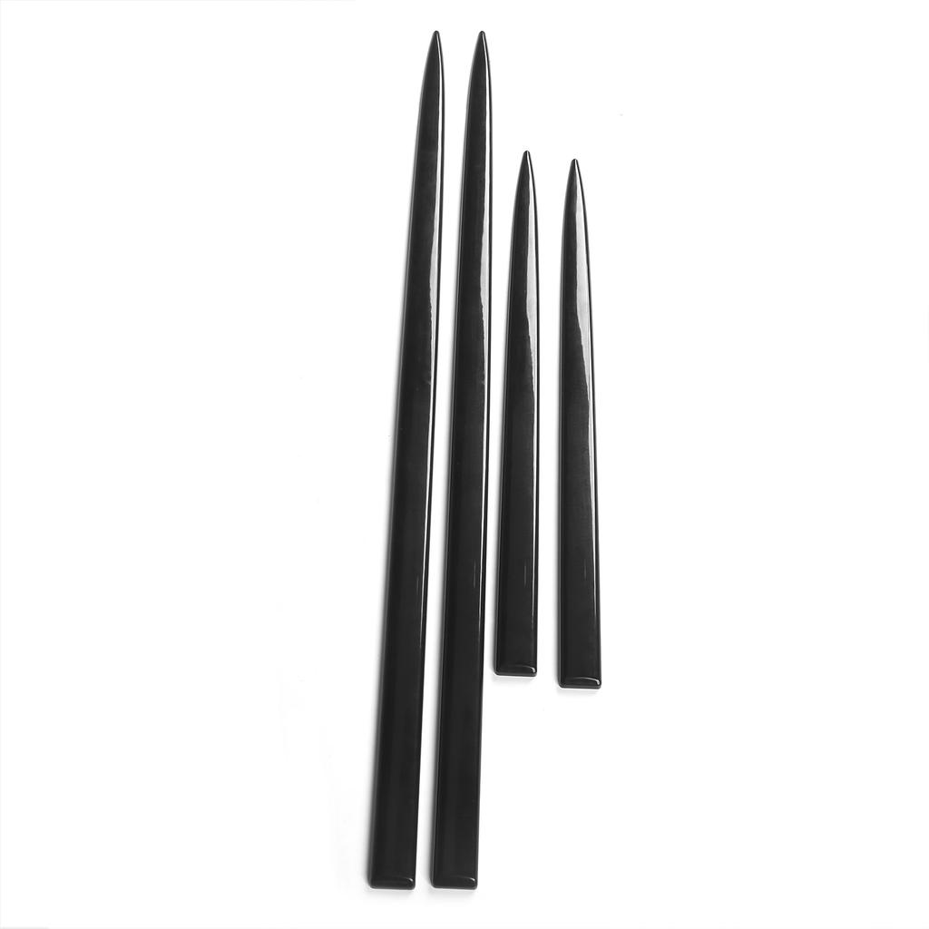 4PCS Body Side Trim Waterproof Bright Black Universal Door Protector Auto Modification Body Side Molding Exterior Belt Door Trim