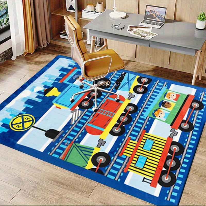 Office Carpet Train Adventure: A Fun and Vibrant Rug for Your Home Office, Perfect As a Sofa Carpet