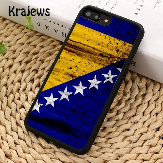 Krajews Flag of Bosnia and Herzegovina Phone Case For iPhone 14 5 SE 6s 7 8 Plus X XR XS 11 12 13 Pro Max Samsung S21 S22 Ultra