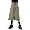 Frühling/Sommer 2020 Ulzzang High Waist Weit Bein Cropped Rockhose für Damen